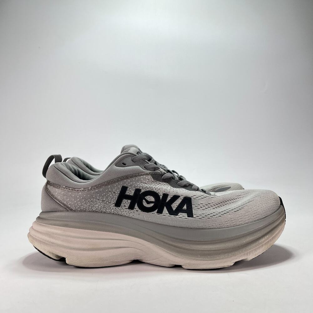 HOKA Bondi 8 Wide Sharkskin Harbor Mist Running Shoes SHMS Men's Size 9 2E